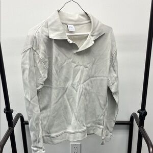 Zara Men's Light Gray Collared Sweater